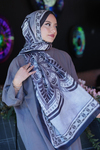 Geometrik Desen Siyah Soft Pamuk Şal