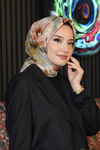 Gül Bahçesi Desen Vizon Soft Pamuk Eşarp
