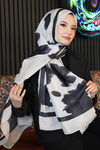 Gül Desen Fildişi Soft Pamuk Şal