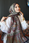 Karma Motif Desen Bordo Soft Pamuk Şal