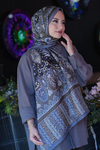 Karma Motif Desen Füme Soft Pamuk Şal