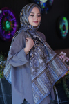 Karma Motif Desen Füme Soft Pamuk Şal