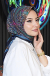 Karma Motif Desen Haki Soft Pamuk Eşarp