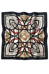 Kemer Desen Yeşil-Kırmızı Soft Fular Eşarp 90x90 cm