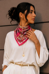 Kuleli Modern Şehir Desen Siyah Soft Bandana Fular 50x50 cm