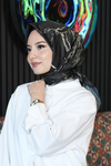 Mermer Desen Siyah Soft Pamuk Eşarp