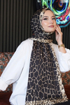 Mermer Desen Siyah Soft Pamuk Şal