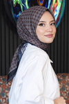 Mozaik Desen Bordo Soft Pamuk Eşarp