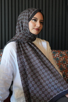 Mozaik Desen Bordo Soft Pamuk Şal