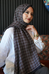 Mozaik Desen Bordo Soft Pamuk Şal