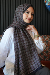 Mozaik Desen Bordo Soft Pamuk Şal