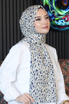 Mozaik Desen Lacivert Soft Pamuk Şal