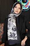 Orkide Desen Tarçın Soft Pamuk Şal