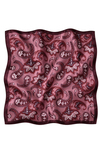 Otantik Desen Bordo-Gül Kurusu Soft Fular Eşarp 90x90 cm