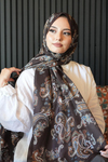Paisley Desen Acı Kahve Soft Pamuk Şal