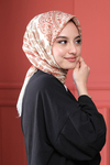 Paisley Desen Bej Pamuk Eşarp