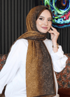Paisley Desen Bronz Kahve Soft Pamuk Şal