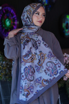 Paisley Desen Füme Soft Pamuk Şal