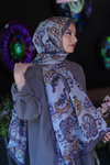 Paisley Desen Füme Soft Pamuk Şal