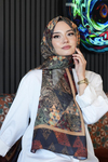 Paisley Desen Kahverengi Soft Pamuk Şal