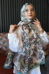 Paisley Desen Mint Soft Pamuk Şal