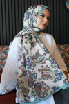 Paisley Desen Mint Soft Pamuk Şal