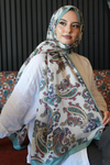 Paisley Desen Mint Soft Pamuk Şal