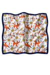Papatya Desen Turuncu-Sarı Soft Bandana Fular 50x50 cm