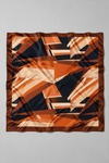 Soyut Geometri Desen Taba Saten Bandana Fular 50×50 cm
