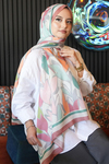 Yaprak Desen Gül Kurusu Soft Pamuk Şal