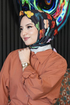 Yonca Desen Renkli Soft Pamuk Eşarp