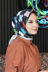 Yonca Desen Renkli Soft Pamuk Eşarp