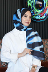 Zebra Desen Siyah Soft Pamuk Şal