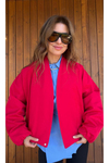 Oversize Balon Kol Kısa Mont / Yakasız Ceket