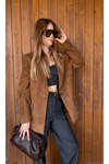Uzun Süet Premium Blazer Ceket