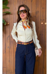 Yüksek Bel Bol Paça Jean Pantolon – Wide Leg