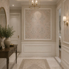 Bej Vizon Klasik Damask Motifli Duvar Kağıdı 8529-9