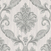 Gri Kırık Beyaz Klasik Damask Motifli Duvar Kağıdı 8529-3
