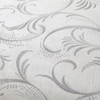 Gümüş Gri Kıvrık Dal Damask Desenli Vinil Duvar Kağıdı