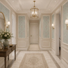 Su Yeşili Krem Klasik Damask Motifli Duvar Kağıdı 8529-7