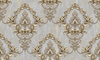 Vizon Gri Zeminli Altın Gold Damask Desenli Duvar Kağıdı 22012-4