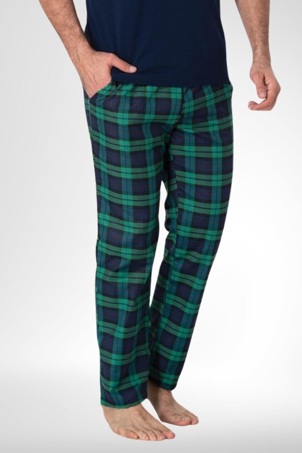 MECİT PİJAMAMecit 3000 Yeşil Ekoseli Erkek Tek Alt Pijama