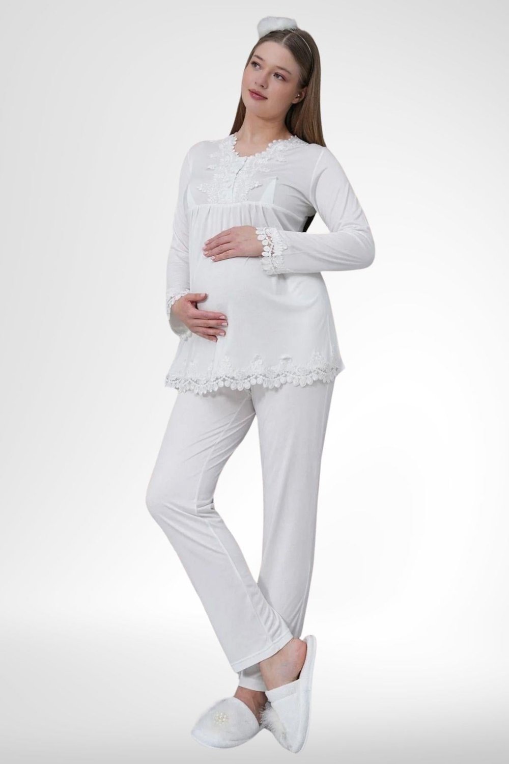 MECİT PİJAMAMecit Ekru 1501 Hamile Lohusa Pijama Takımı