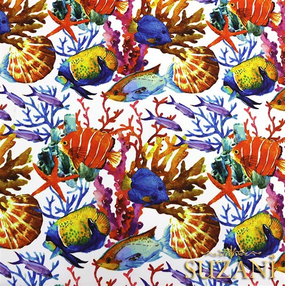 Akvaryum Desenli Kumaş