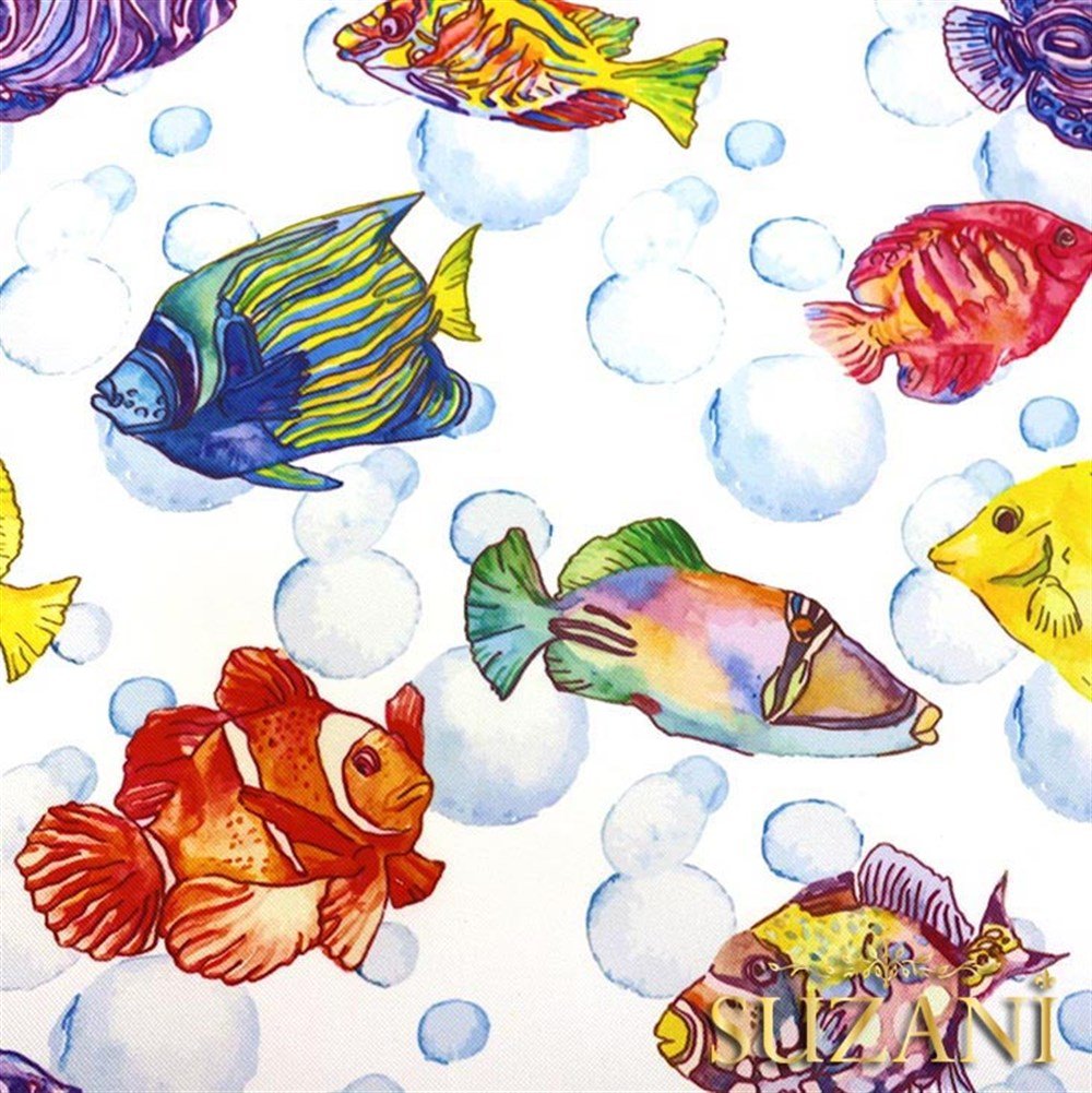 Balıklar Desenli Kumaş