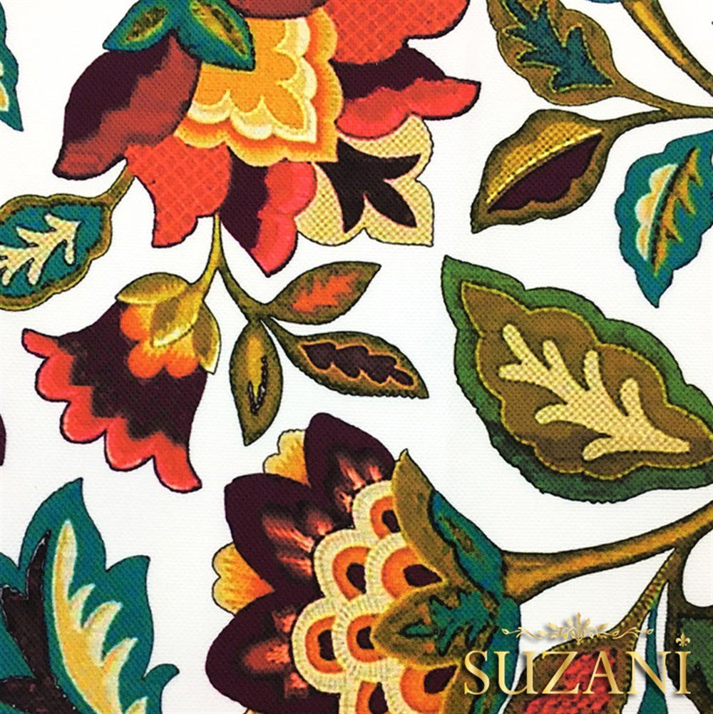 Beyaz Zemin Goblen Desenli Kumaş