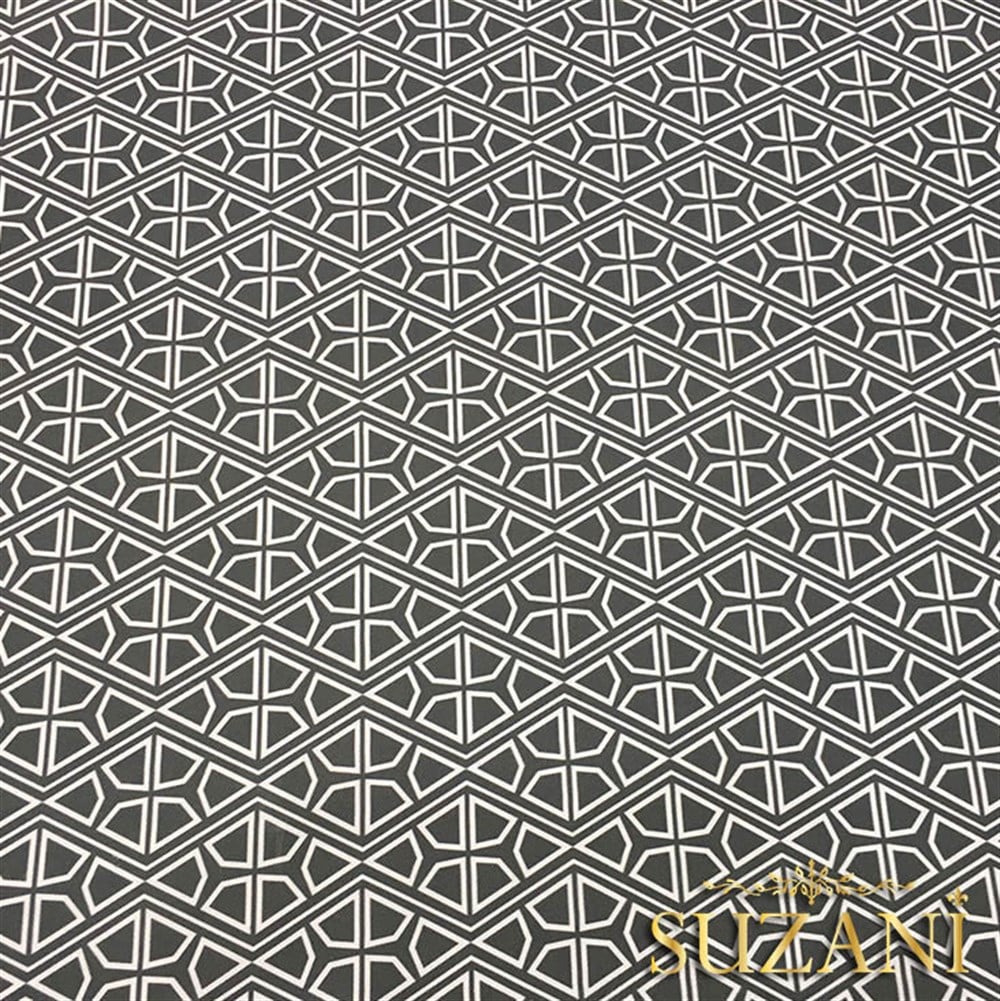 Gri Geometrik Kumaş