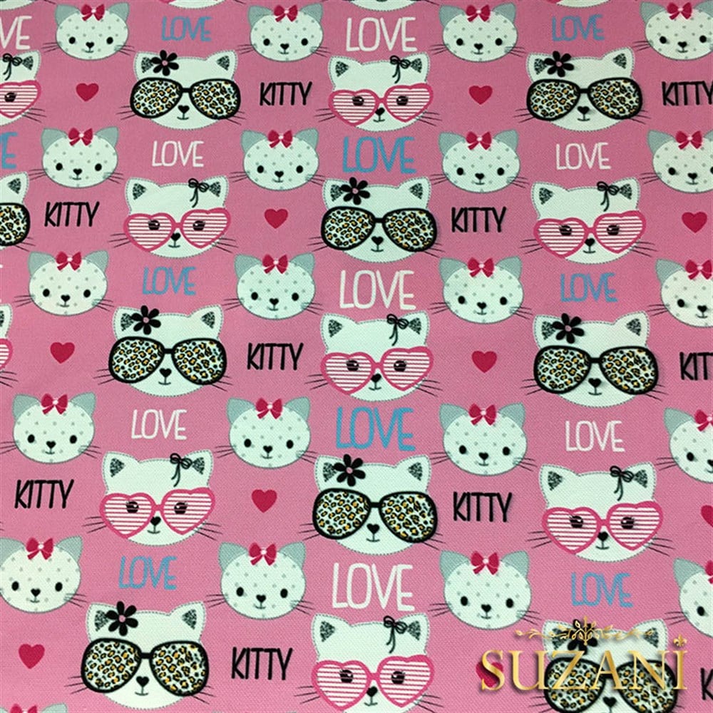 Kitty Love Bebek Kumaşı