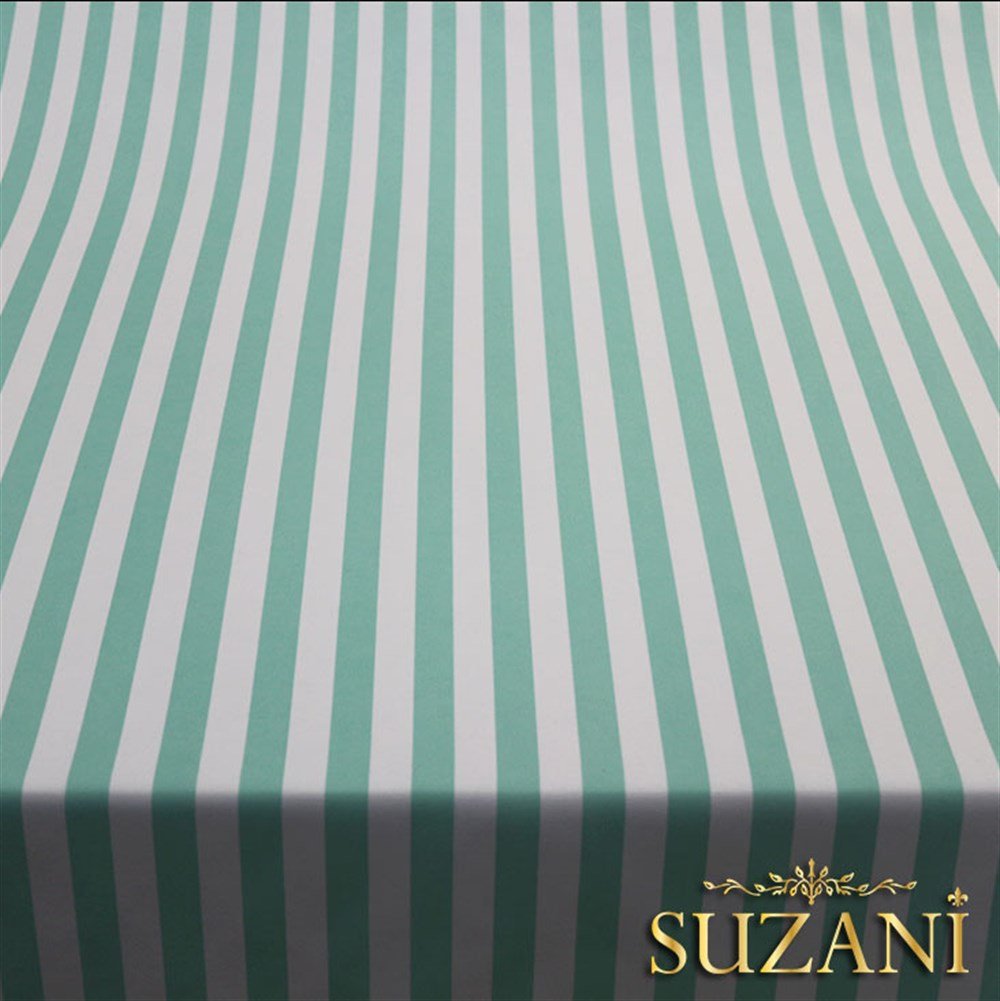 Mint İnce Çizgili Kumaş