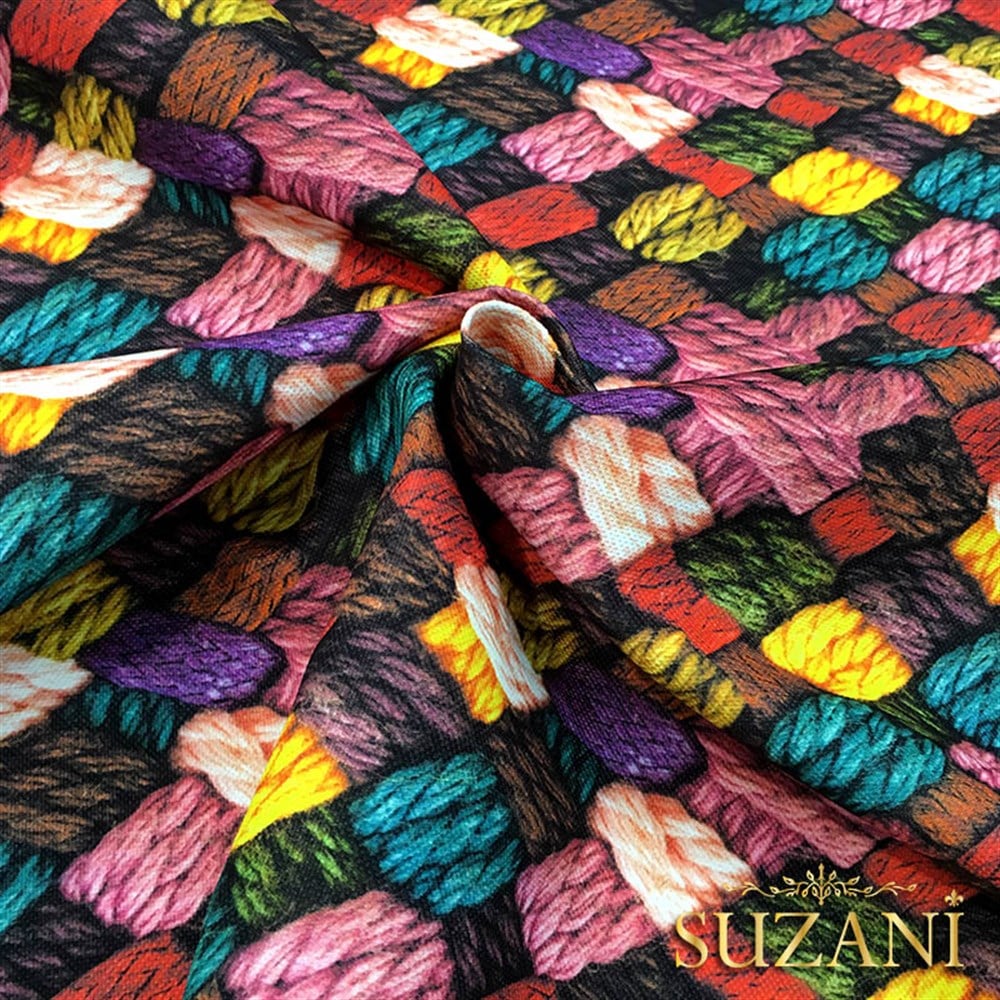 Örgü Yün Desenli Kumaş